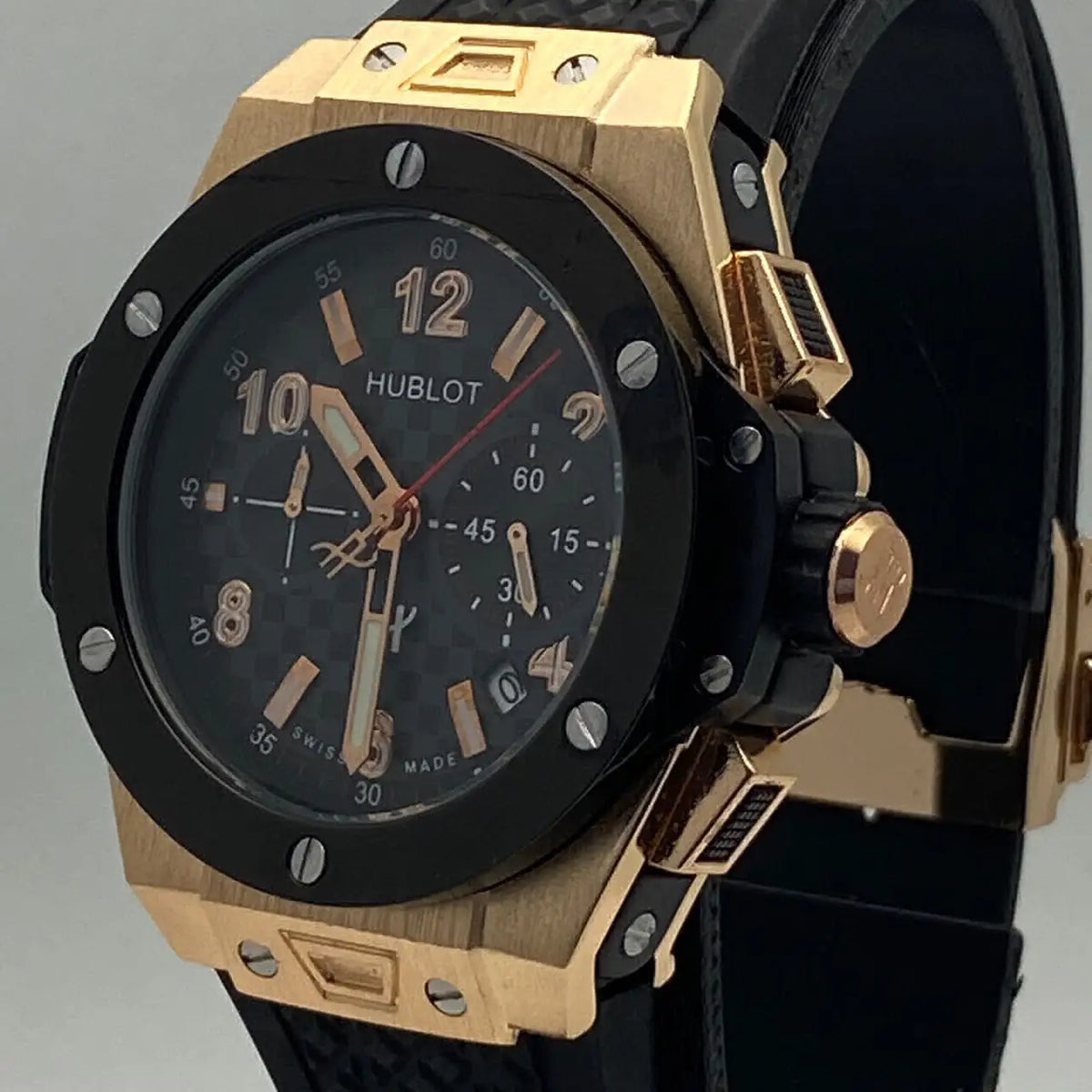 Relógio Hublo Big Bang Preto/ Dourado - foto 1